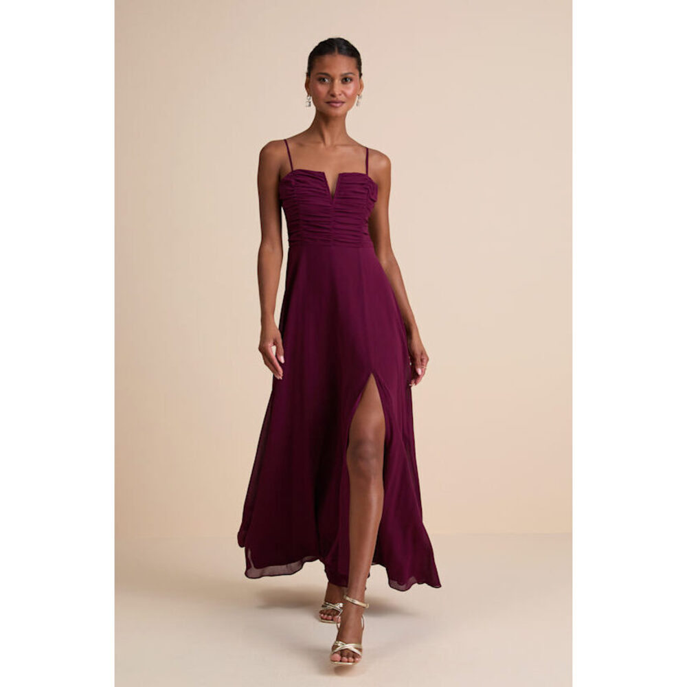Lulus Sweeney Plum Purple Sleeveless Maxi Dress - Size 2X